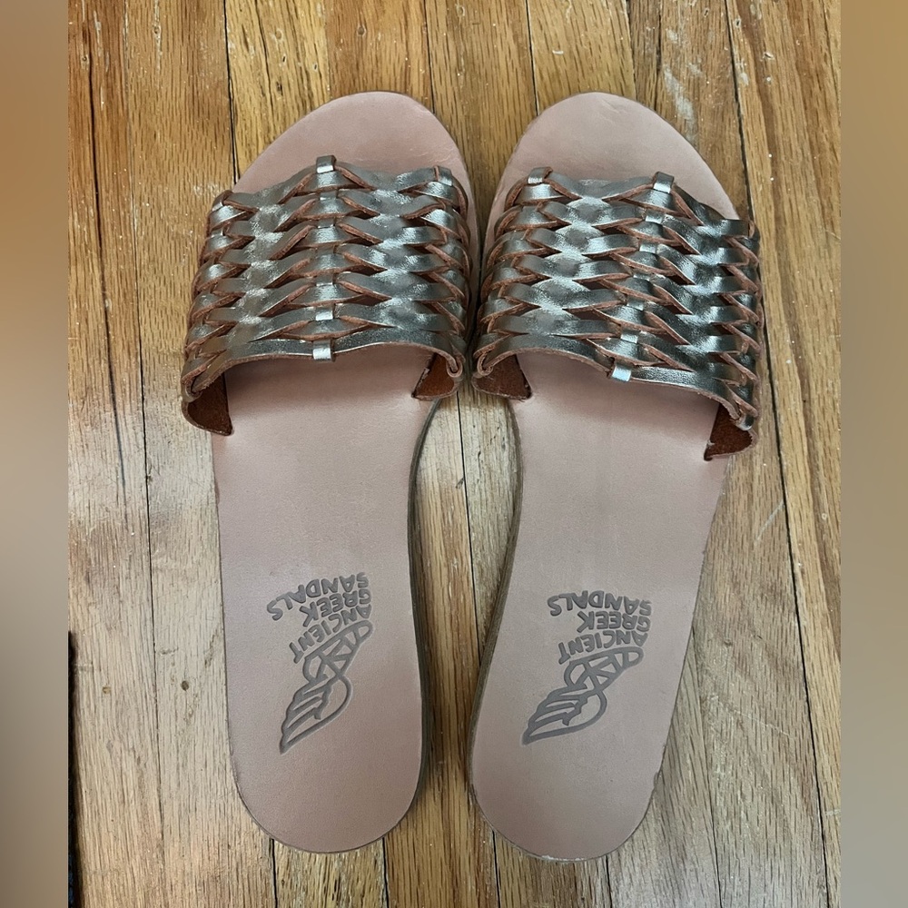 Ancient Greek gold flat sandals